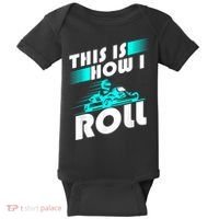 Funny Go Kart Racing Gift GoKart How I Roll Baby Bodysuit thumb 0
