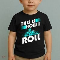 Funny Go Kart Racing Gift GoKart How I Roll Toddler T-Shirt thumb 2