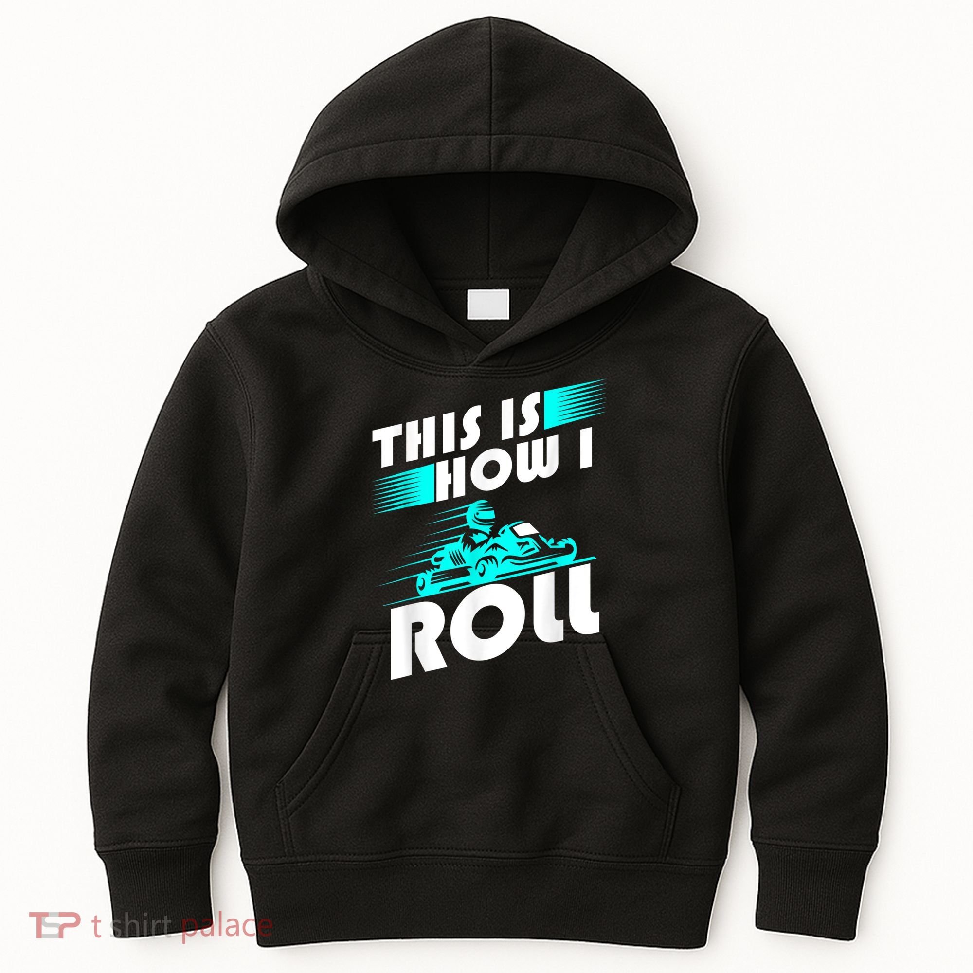 Funny Go Kart Racing Gift GoKart How I Roll Kids Hoodie