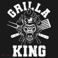 Funny Grilla King Gorilla King Of The Grill Coaster thumb 2