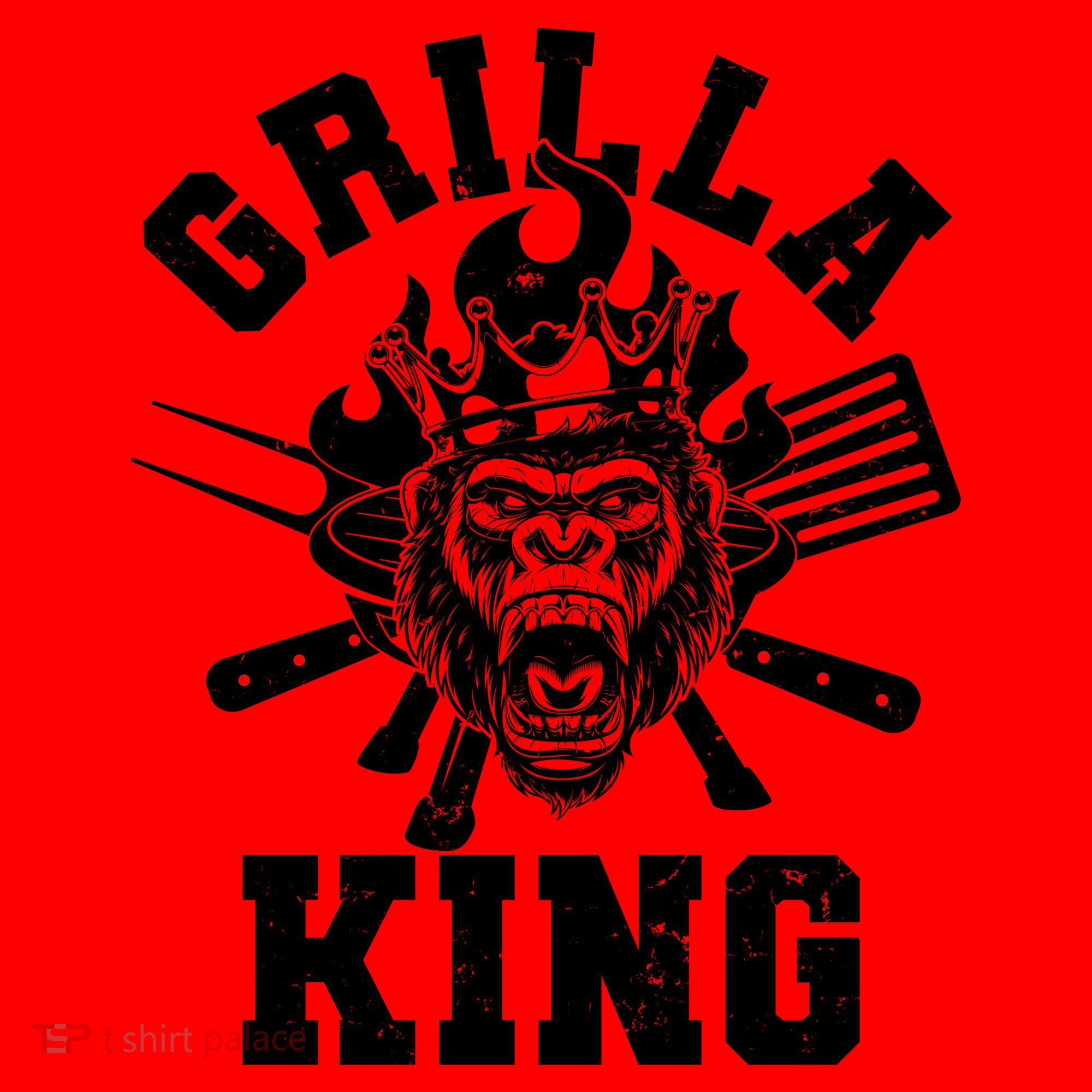 Funny Grilla King Gorilla King Of The Grill Santa Hat