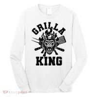 Funny Grilla King Gorilla King Of The Grill Long Sleeve Shirt thumb 0