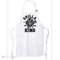 Funny Grilla King Gorilla King Of The Grill Apron thumb 0