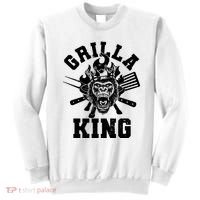 Funny Grilla King Gorilla King Of The Grill Sweatshirt thumb 0