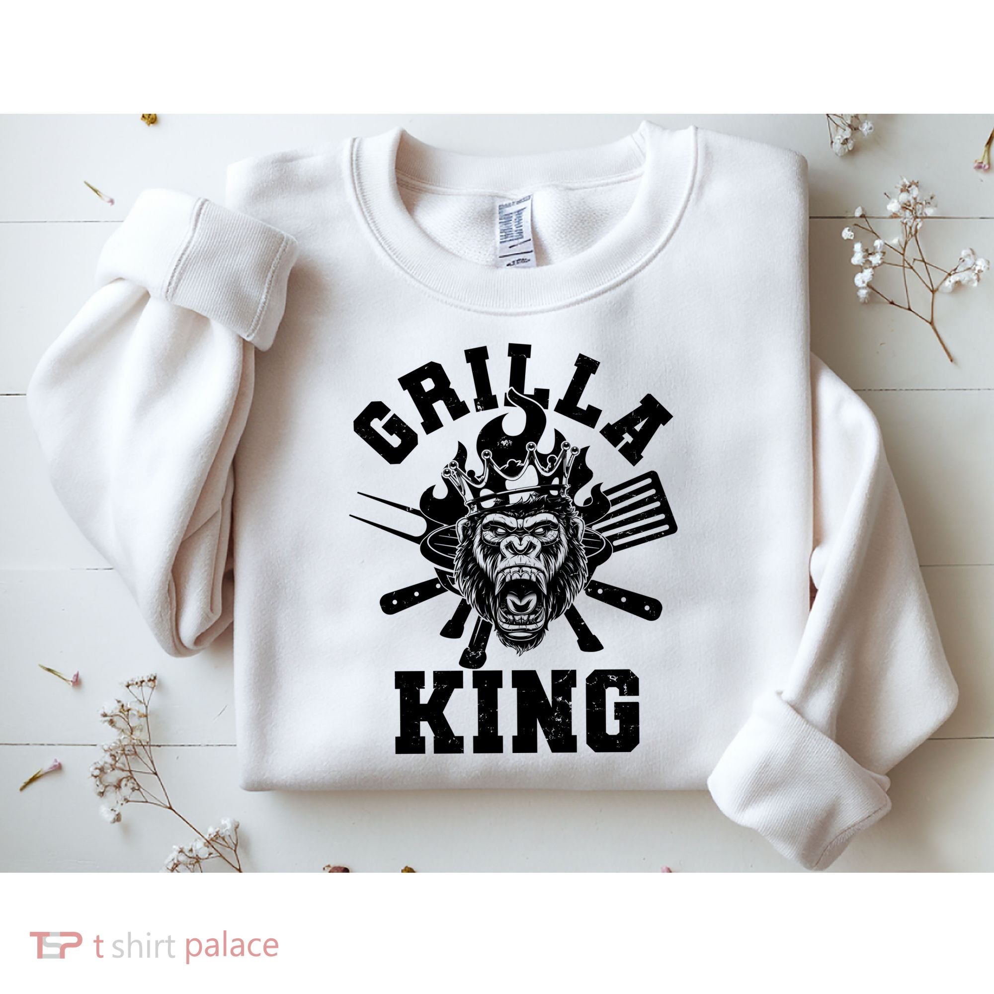 Funny Grilla King Gorilla King Of The Grill Sweatshirt
