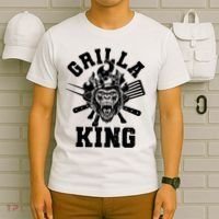 Funny Grilla King Gorilla King Of The Grill T-Shirt thumb 6
