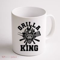 Funny Grilla King Gorilla King Of The Grill Coffee Mug thumb 1
