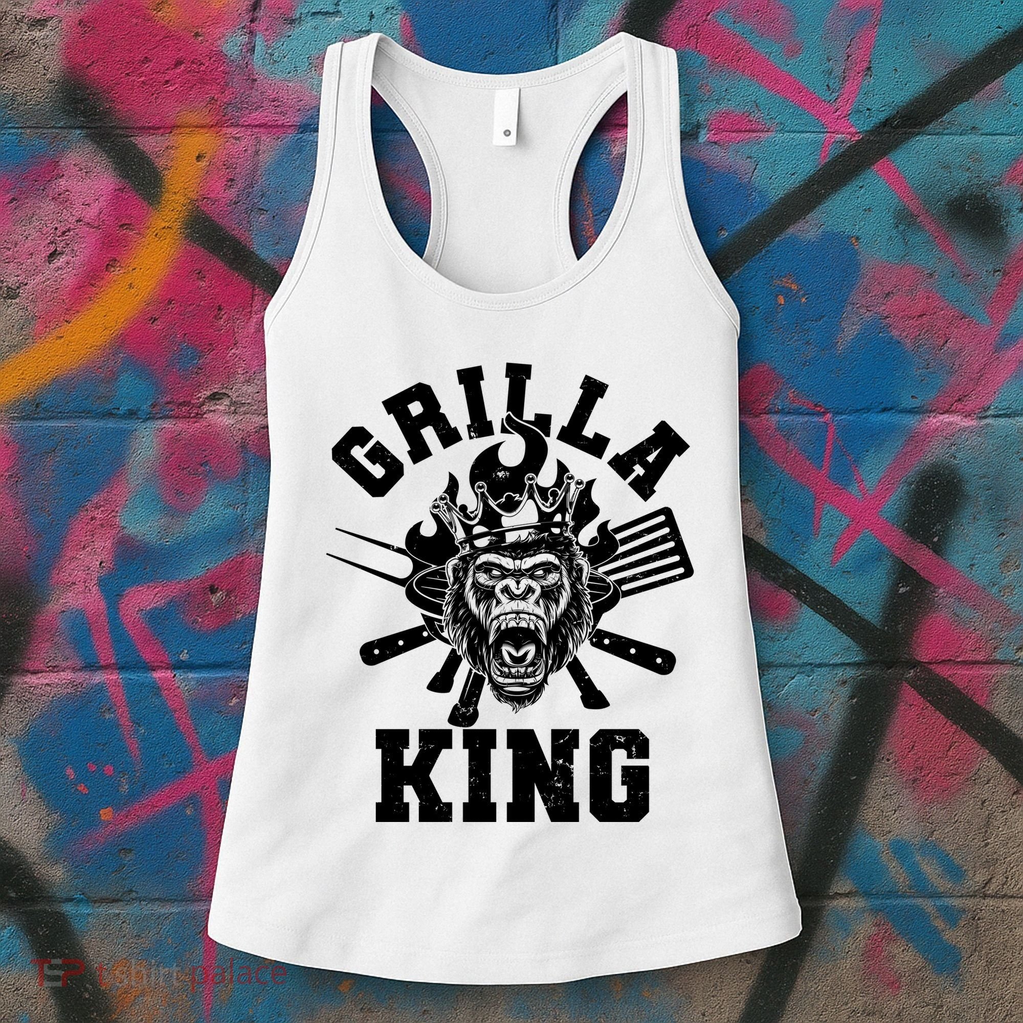 Funny Grilla King Gorilla King Of The Grill Women's Tank Top