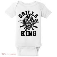 Funny Grilla King Gorilla King Of The Grill Baby Bodysuit thumb 0