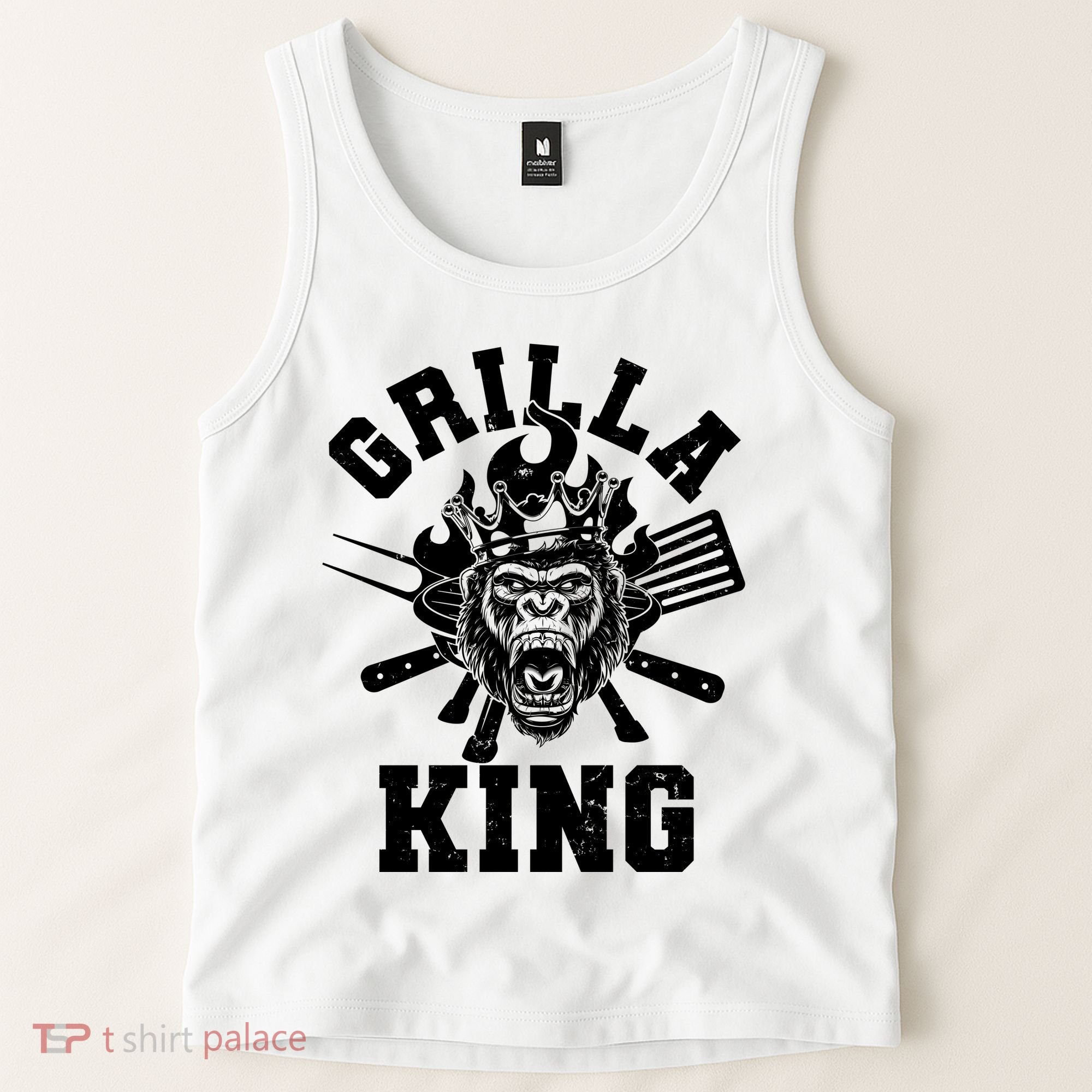 Funny Grilla King Gorilla King Of The Grill Tank Top