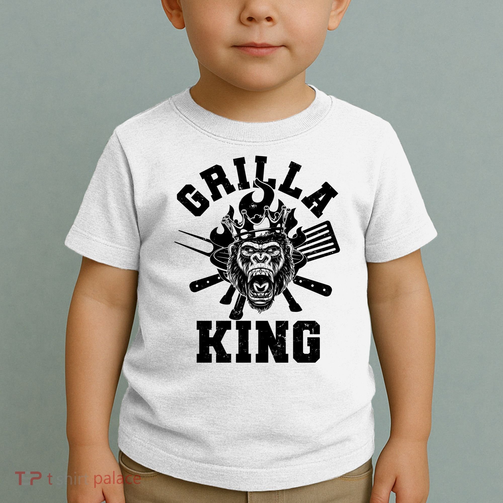 Funny Grilla King Gorilla King Of The Grill Toddler T-Shirt