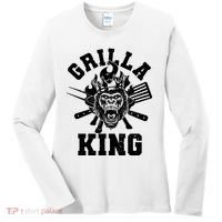 Funny Grilla King Gorilla King Of The Grill Women's Long Sleeve Shirt thumb 0