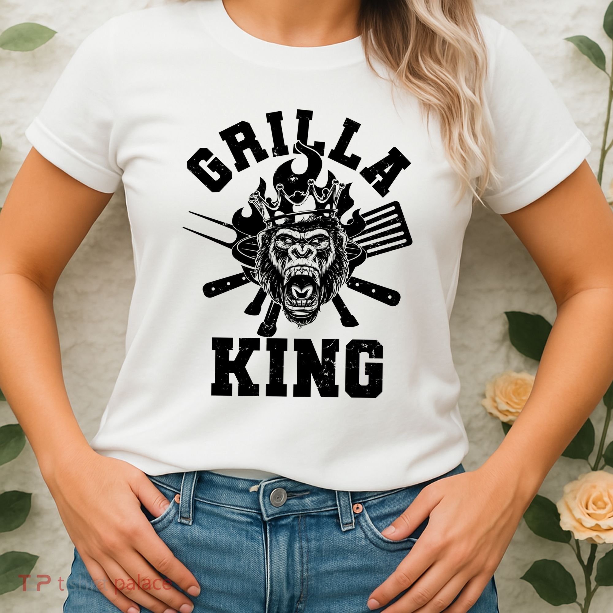 Funny Grilla King Gorilla King Of The Grill Women's T-Shirt