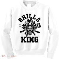 Funny Grilla King Gorilla King Of The Grill Kids Sweatshirt thumb 0
