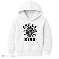 Funny Grilla King Gorilla King Of The Grill Kids Hoodie thumb 0