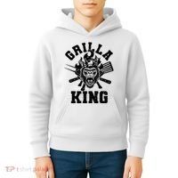 Funny Grilla King Gorilla King Of The Grill Kids Hoodie thumb 4