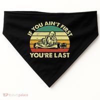 Funny Go Kart Racing Race Car Kart Racer USA-Made Doggie Bandana thumb 0