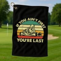 Funny Go Kart Racing Race Car Kart Racer Golf Towel thumb 1