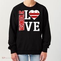 Funny Gift Love Washington D C With Washington D C Flag In A Heart  Women's Sweatshirt thumb 0