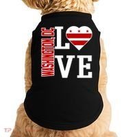Funny Gift Love Washington D C With Washington D C Flag In A Heart  Doggie Tank thumb 0