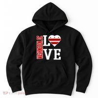Funny Gift Love Washington D C With Washington D C Flag In A Heart  Hoodie thumb 0