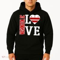 Funny Gift Love Washington D C With Washington D C Flag In A Heart  Hoodie thumb 2