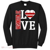 Funny Gift Love Washington D C With Washington D C Flag In A Heart  Sweatshirt thumb 0
