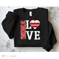 Funny Gift Love Washington D C With Washington D C Flag In A Heart  Sweatshirt thumb 2