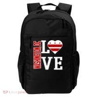 Funny Gift Love Washington D C With Washington D C Flag In A Heart  Backpack thumb 0