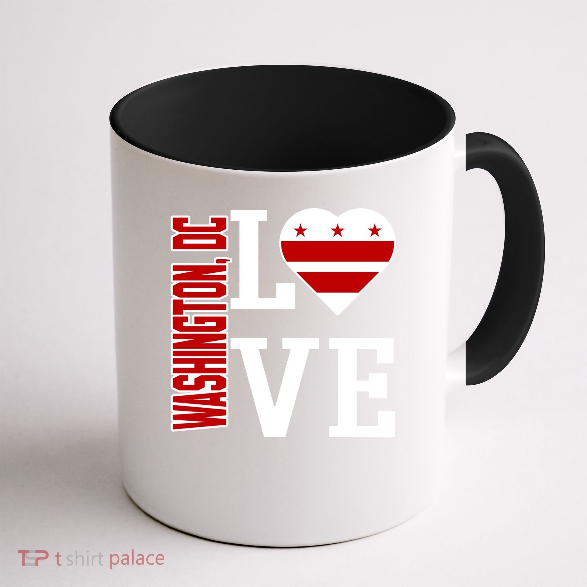 Funny Gift Love Washington D C With Washington D C Flag In A Heart  Coffee Mug