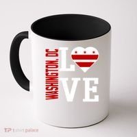 Funny Gift Love Washington D C With Washington D C Flag In A Heart  Coffee Mug thumb 0