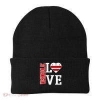 Funny Gift Love Washington D C With Washington D C Flag In A Heart  Beanie thumb 0