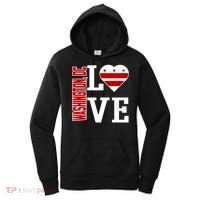 Funny Gift Love Washington D C With Washington D C Flag In A Heart  Women's Hoodie thumb 0