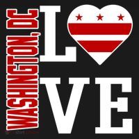 Funny Gift Love Washington D C With Washington D C Flag In A Heart  Women's Hoodie thumb 2