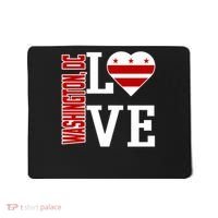 Funny Gift Love Washington D C With Washington D C Flag In A Heart  Mousepad thumb 0