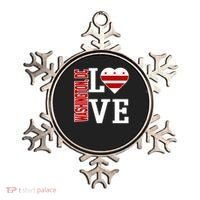 Funny Gift Love Washington D C With Washington D C Flag In A Heart  Ornament thumb 0