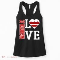 Funny Gift Love Washington D C With Washington D C Flag In A Heart  Women's Tank Top thumb 0