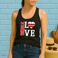 Funny Gift Love Washington D C With Washington D C Flag In A Heart  Women's Tank Top thumb 2