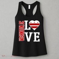 Funny Gift Love Washington D C With Washington D C Flag In A Heart  Women's Tank Top thumb 3