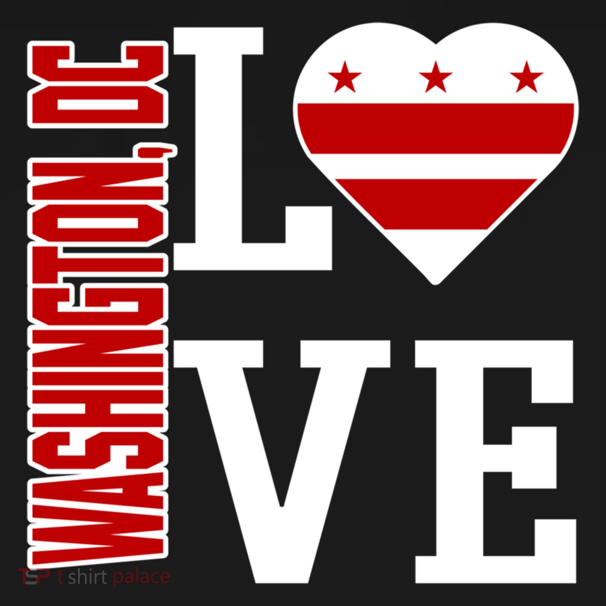 Funny Gift Love Washington D C With Washington D C Flag In A Heart  Women's Tank Top