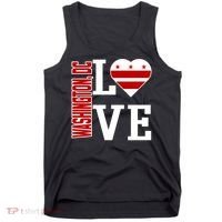 Funny Gift Love Washington D C With Washington D C Flag In A Heart  Tank Top thumb 0