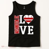 Funny Gift Love Washington D C With Washington D C Flag In A Heart  Tank Top thumb 2