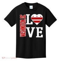Funny Gift Love Washington D C With Washington D C Flag In A Heart  Kids T-Shirt thumb 0