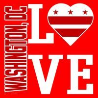 Funny Gift Love Washington D C With Washington D C Flag In A Heart  Santa Hat thumb 1