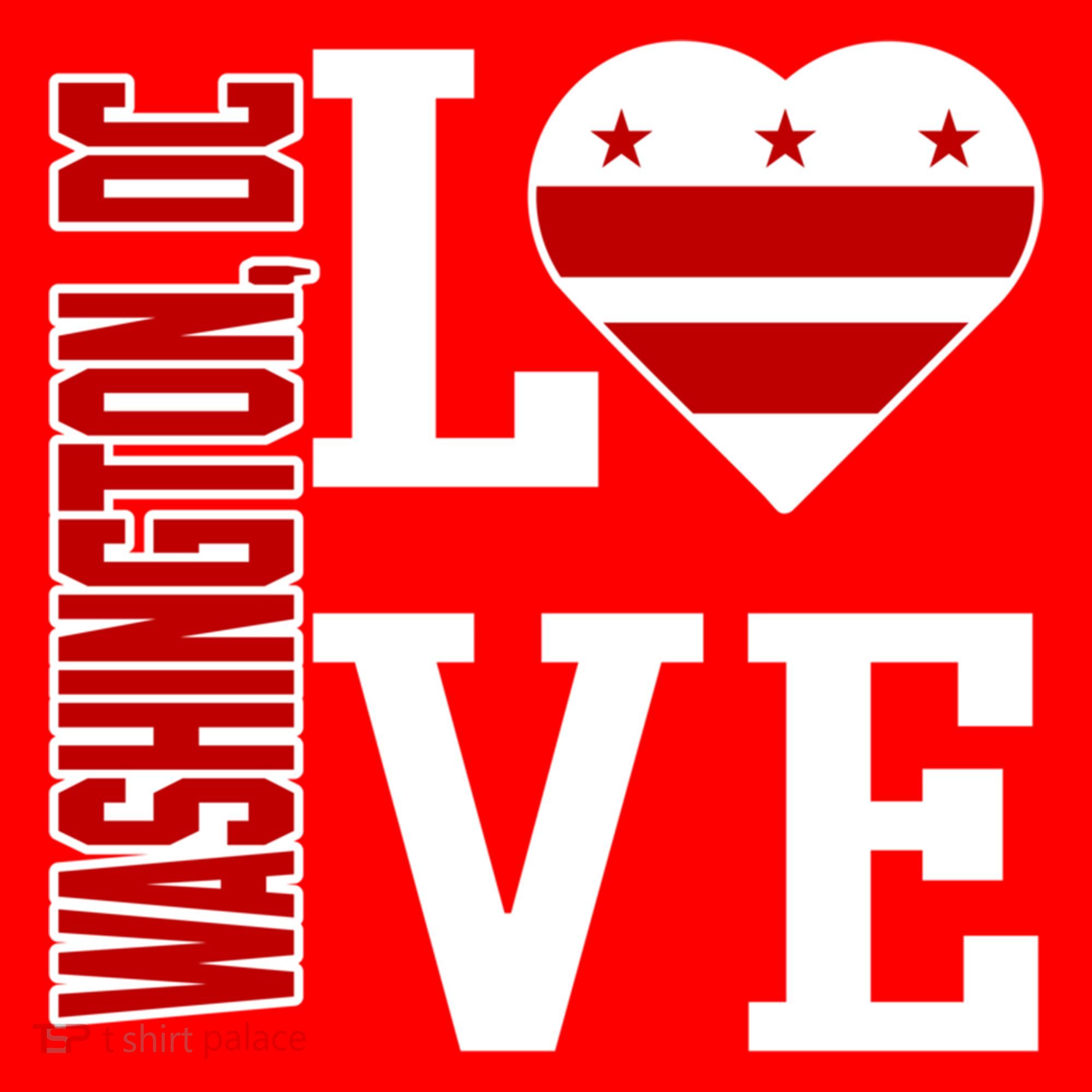 Funny Gift Love Washington D C With Washington D C Flag In A Heart  Santa Hat