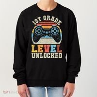 First Grade Level Unlocked Gamer 1st Day Of School Boys Women's Sweatshirt thumb 0