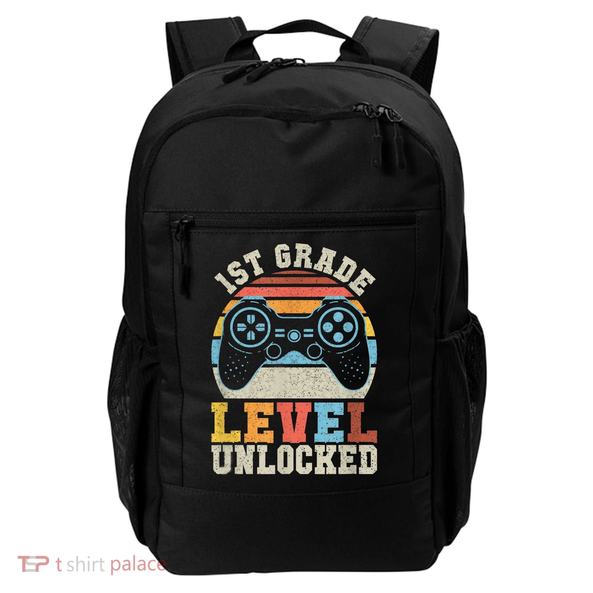 First Grade Level Unlocked Gamer 1st Day Of School Boys Backpack