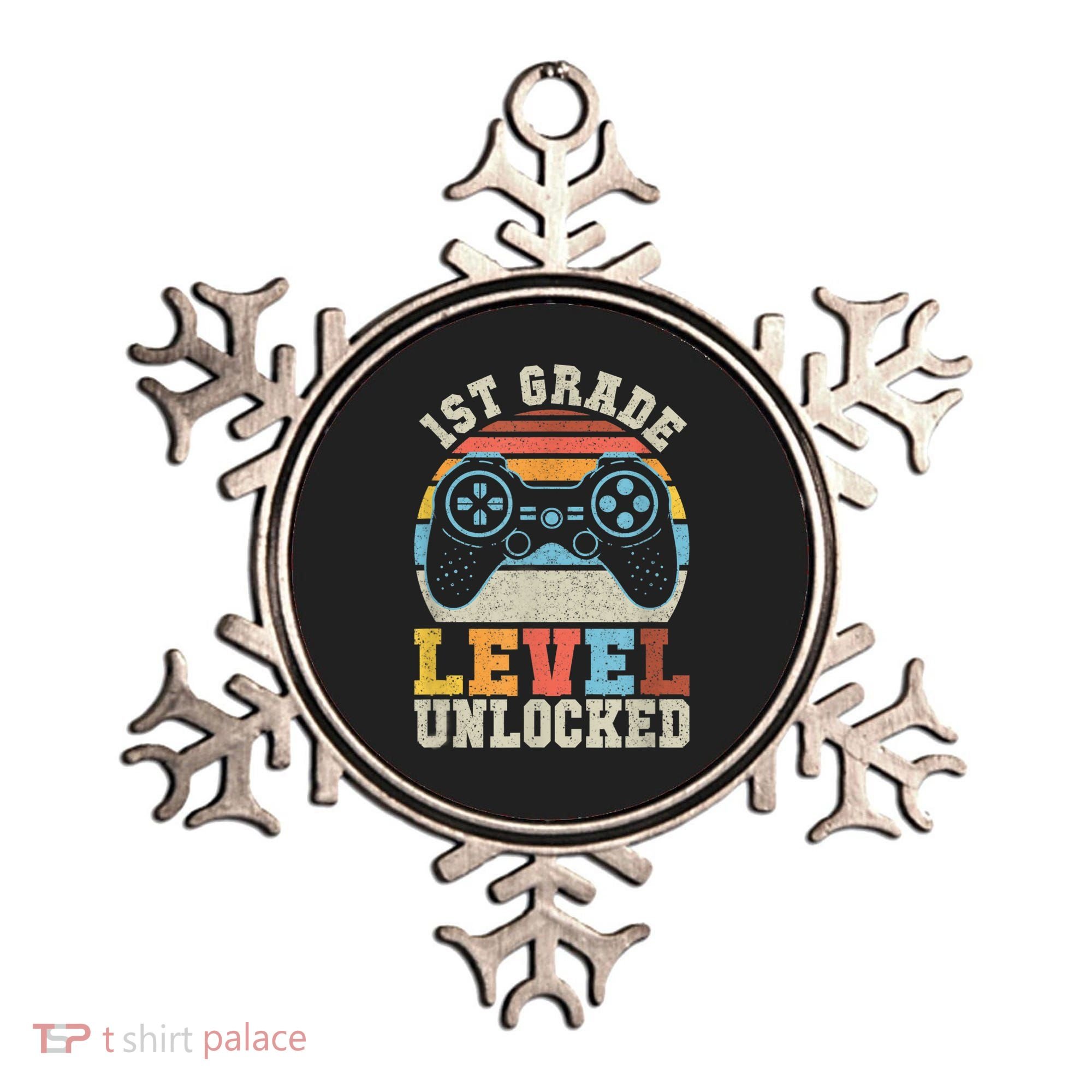 First Grade Level Unlocked Gamer 1st Day Of School Boys Ornament