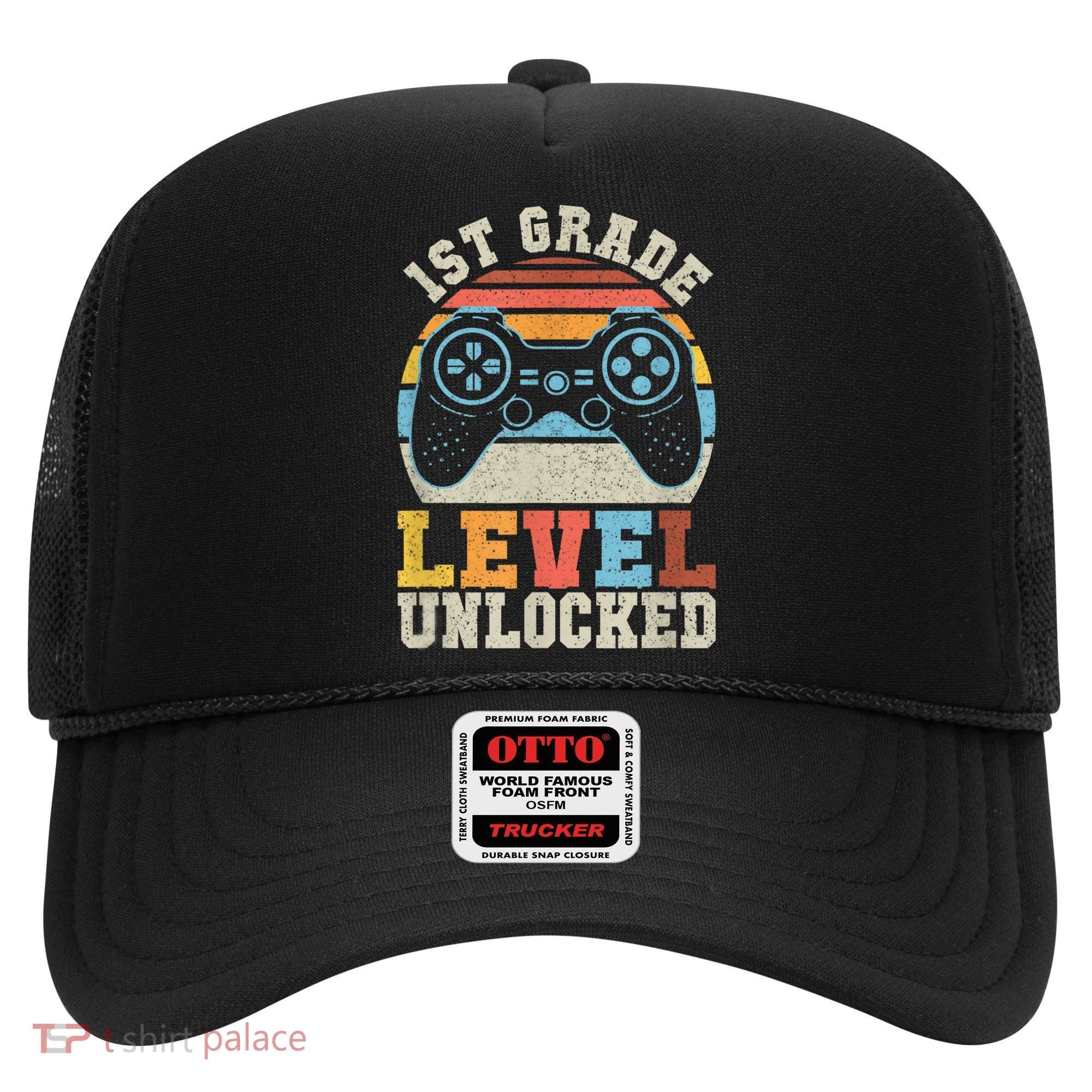 First Grade Level Unlocked Gamer 1st Day Of School Boys Hat