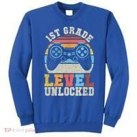 First Grade Level Unlocked Gamer 1st Day Of School Boys Sweatshirt thumb 0